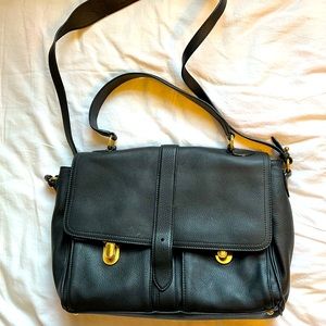 marc jacob collection lola messenger leather bag black
